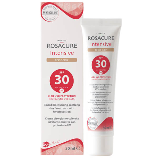 Synchroline Rosacure Intensive Tinted SPF 30 Claire 30 ml renkli güneş kremi rozaseli hassas ciltler için- 1