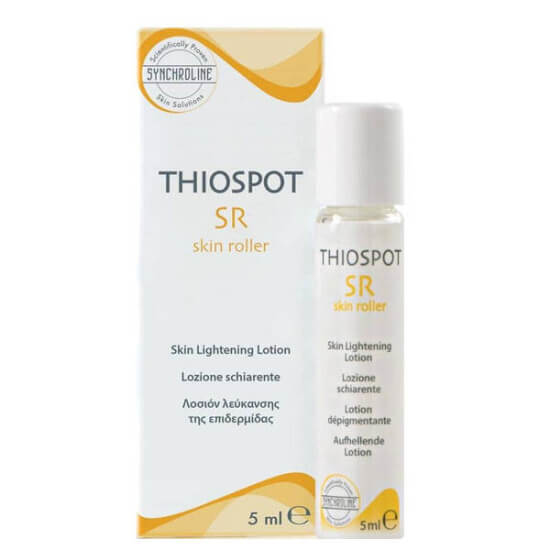 Synchroline Thiospot Skin Roller 5 ml lokal leke bakımı losyonu, ferulik asit ve phenylethyl resorcinol içeren roll-on- 1