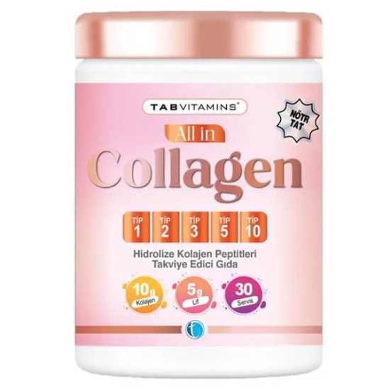  Tabvitamins All In Kollajen Takviye Edici Gıda 503 gr 30 Servis - 1