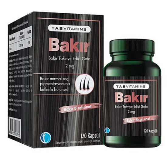  Tabvitamins Bakır Takviyesi 120 Kapsül - 1