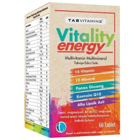  Tabvitamins Vitality Energy Multivitamin 60 Tablet - 1