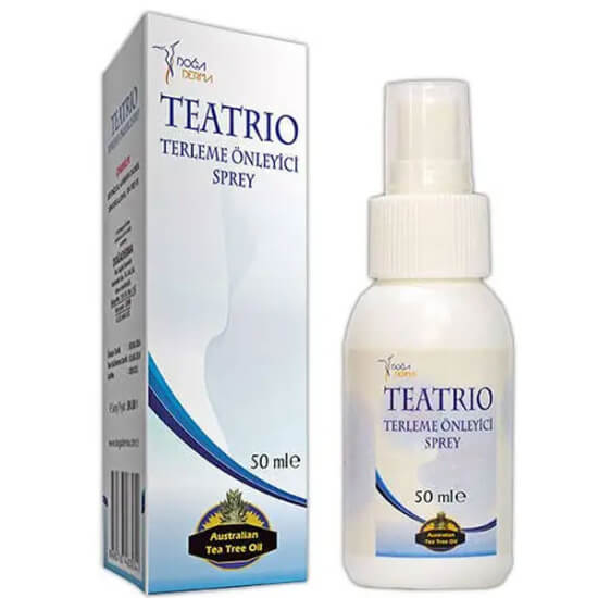 Teatrio terleme sorunu spreyi 50 ml Tea Tree Oil içeren koltuk altı el ayak için terleme karşıtı sprey şişe- 1