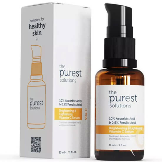 The Purest Solutions Vitamin C Serum 30 ml %10 C vitamini ascorbic acid ve %0,5 ferulik asit aydınlatıcı leke serumu- 1