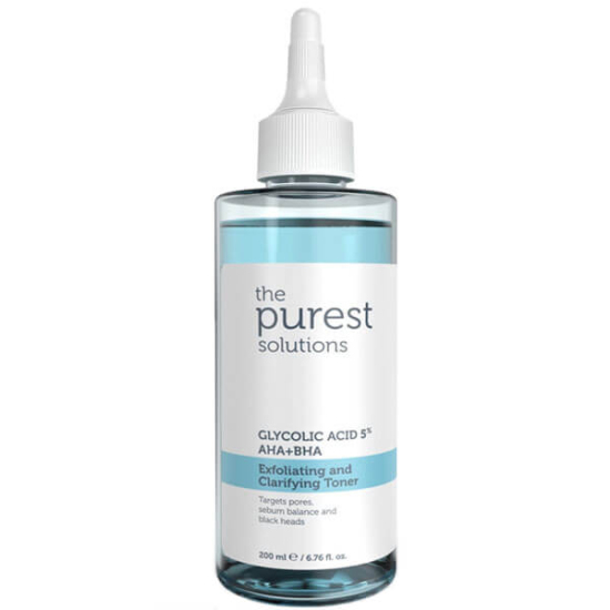 The Purest Solutions Exfoliating Clarifying Toner 200 ml AHA BHA %5 glikolik asitli gözenek sıkılaştırıcı tonik şişe- 1