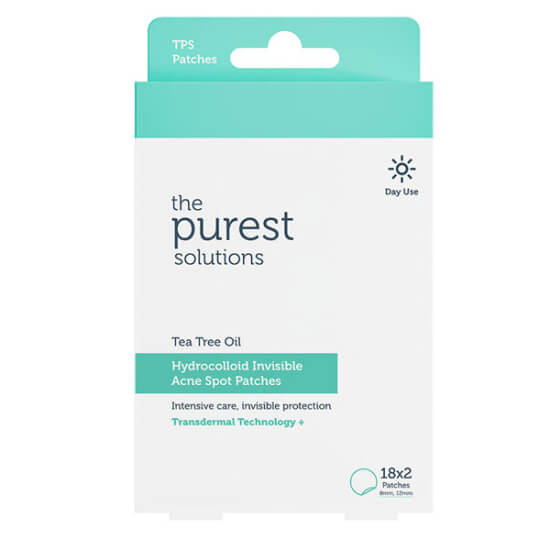 The Purest Solutions hidrokolloid sivilce bandı 36 adet çay ağacı yağı içeren ultra ince görünmez akne bantları- 1
