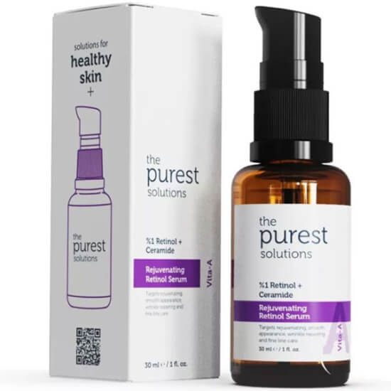 The Purest Solutions Rejuvenating Retinol Serum %1 30 ml, retinol ve ceramide içerikli onarıcı anti aging yüz serumu- 1