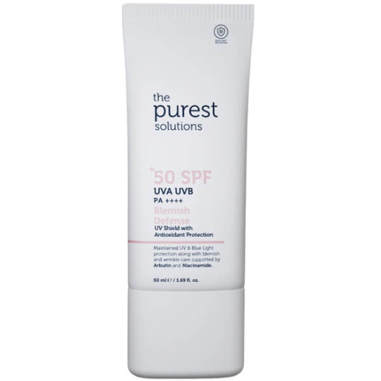 The Purest Solutions SPF 50 Blemish Defense Cream 50 ml Arbutin Niacinamide mat bitiş leke karşıtı güneş kremi- 1