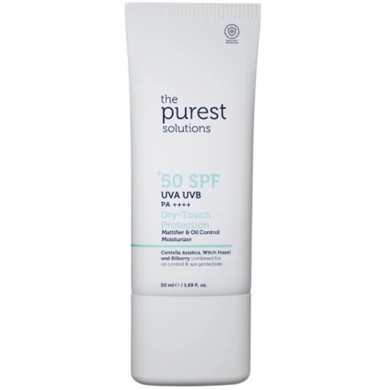 The Purest Solutions SPF 50 Dry Touch güneş kremi 50 ml yağlı ciltler için mat bitiş UV ve mavi ışık koruma- 1