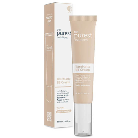  The Purest Solutions Yağlı ve Karma Ciltler İçin Matlaştırıcı BB Krem SPF 50+ 40 ml Açık Orta Ton - 1