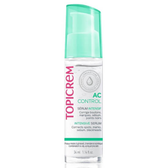 Topicrem AC Control Serum 34 ml yüz serumu, süksinik asit ve çinko glukonat içeren akne eğilimli yağlı cilt serumu- 1
