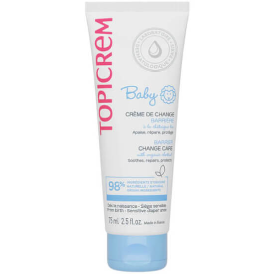 Topicrem Baby Creme de Change 75 ml bebek pişik kremi, bez bölgesi bariyer koruma ve nemlendirme için tüp ambalaj- 1