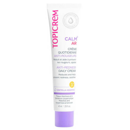 Topicrem Calm AR Cream SPF50 40 ml yüksek toleranslı nemlendirici, reaktif cildi yatıştırır, beyaz iz bırakmaz- 1