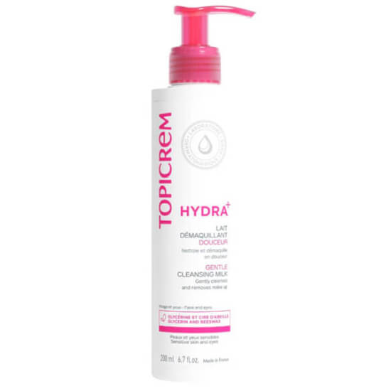 Topicrem Gentle Cleansing Milk Face And Eyes 200 ml balmumu gliserinli durulamasız yüz göz makyaj temizleme sütü- 1