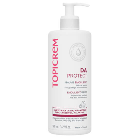 Topicrem AD Emollient Balm 500 ml kokusuz vücut nemlendirici balm, Omega 3 ve 6 keten yağı içeren atopik cilt bakımı- 1