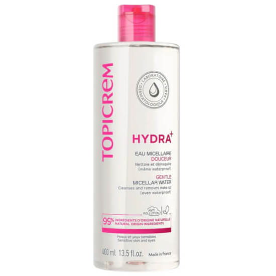 Topicrem Gentle Micellar Water 400 ml yüz ve göz için micellar temizleme suyu gliserinli hassas kuru cilt makyaj temizleyici- 1