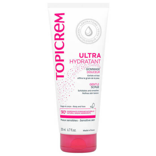 Topicrem Gentle Scrub Face Body 200 ml yüz ve vücut peelingi, sabunsuz jel, jojoba mikro boncuklu nazik arındırıcı- 1