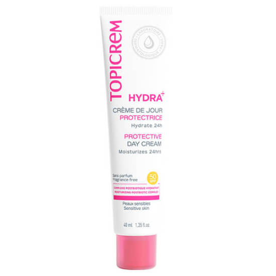 Topicrem Hydra SPF50 koruyucu gündüz kremi 40 ml hassas ciltler için yüksek güneş koruma nemlendirici beyaz iz bırakmaz- 1
