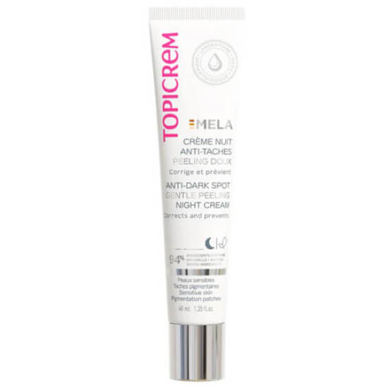 Topicrem Mela Anti Blemish Night Cream Gentle Peeling 40 ml leke karşıtı nemlendirici gece kremi yüz boyun dekolte- 1