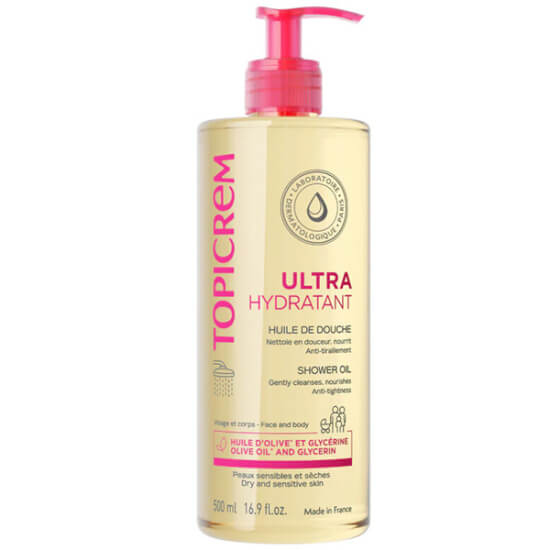 Topicrem Ultra Hydratant Shower Oil 500 ml zeytinyağı ve gliserin içeren duş yağı kuru hassas ciltler için- 1