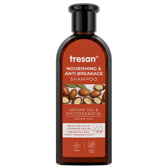 Tresan Argan Yağı Şampuan 300 ml Phytokeratin hidrolize mısır soya buğday proteini panthenol niasinamid kafein- 1
