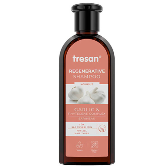Tresan Sarımsak Onarıcı Şampuan 300 ml sarımsak özlü saç şampuanı yağ dengesini korumaya ve yıpranmış saç bakımı- 1