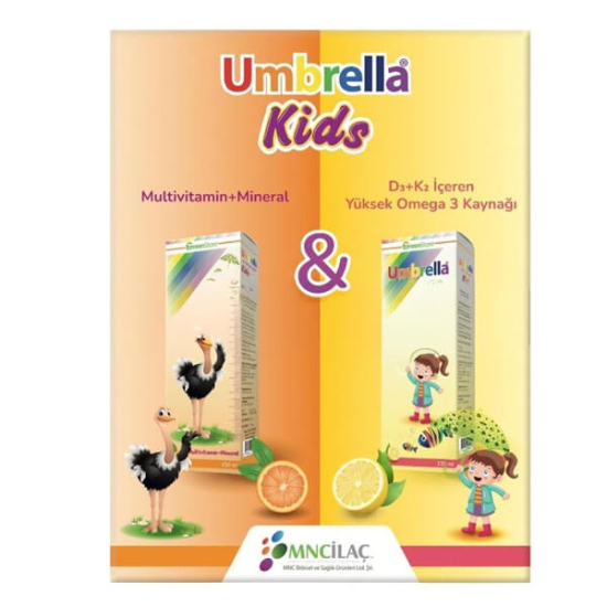  Umbrella Kids Multivitamin 150 ml Omega-3 Şurup 150 ml - 1