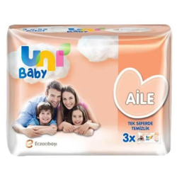 Uni Baby Islak Mendil Aile Paketi 52 Yaprak 3 lü - Uni