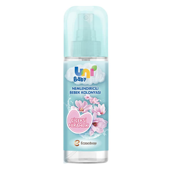 Uni Baby Kolonya Çiçeksi Kokular 150 ml bebek kolonyası nemlendiricili ferahlatıcı sprey şişe bebek cildine uygun- 1