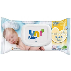Uni Baby Yenidoğan Pamuk Islak Mendil 40 Yaprak - Uni