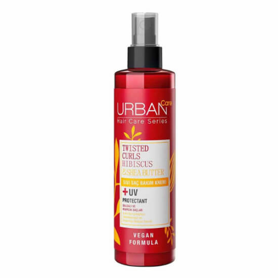 Urban Care Twisted Curls Hibiscus Shea Butter 200 ml sıvı saç bakım kremi dalgalı kıvırcık saçlar için paraben silikon içermez- 1