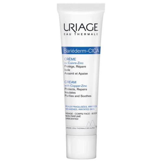Uriage Bariederm Repairing Cica Cream 40 ml onarıcı nemlendirici krem Cu-Zn, D-Panthenol, hassas tahriş cilt yüz vücut- 1