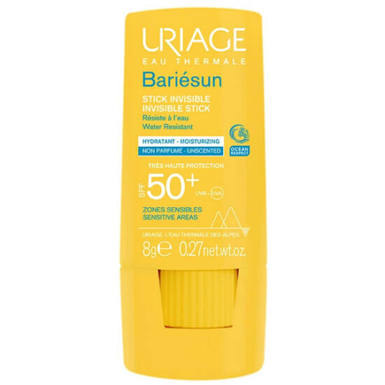 Uriage Bariesun SPF 50 Stick Invisible 8 gr görünmez stick güneş kremi, UVA UVB yüksek koruma, suya dayanıklı, hassas cilt- 1