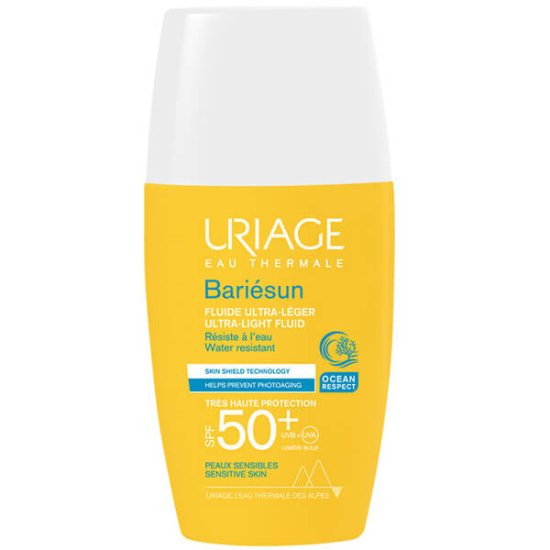 Uriage Bariesun Ultra Light Fluid SPF 50 30 ml kokusuz ultra hafif sıvı güneş koruyucu suya dayanıklı Uriage termal su- 1