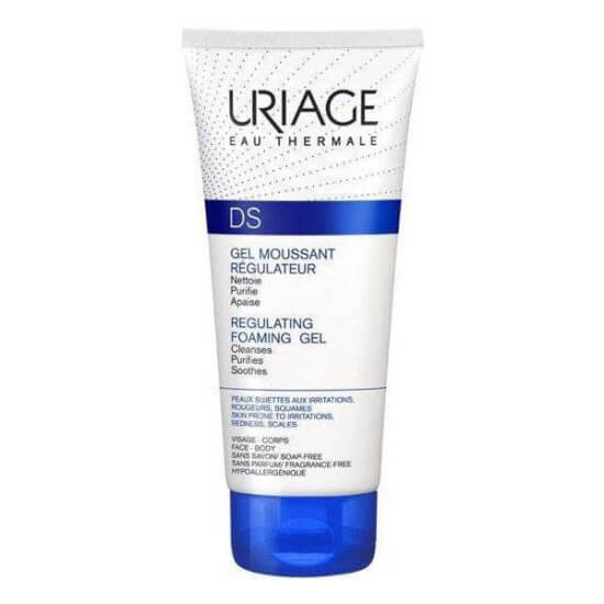 Uriage DS Cleansing Gel 150 ml düzenleyici köpükleşen temizleme jeli, yüz vücut saç derisi, TLR2-Regul, tahriş karşıtı- 1