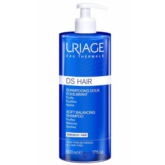 Uriage DS Hair Soft Balancing Şampuan 500 ml kepek karşıtı nazik temizleyici, nemlendirici, yumuşatıcı, parlaklık verir- 1