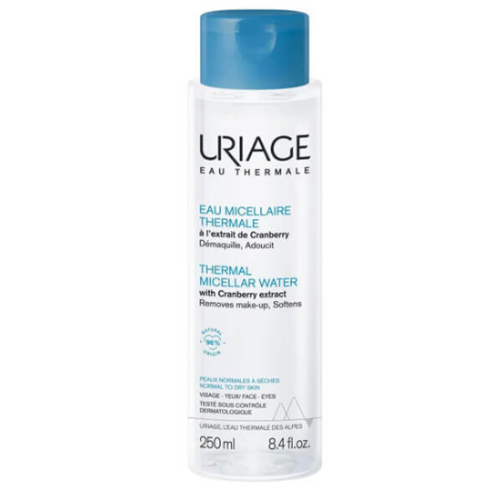 Uriage Eau Thermal Micellar Water 250 ml hassas ciltler için termal su bazlı misel temizleme suyu makyaj çıkarıcı- 1