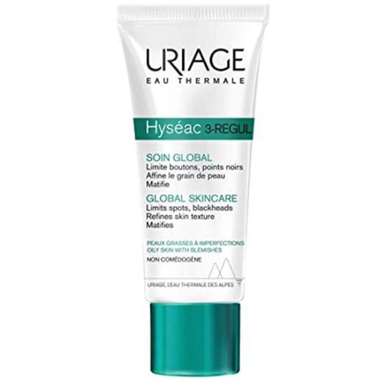 Uriage Hyseac 3-Regul Global Skin Care 40 ml leke karşıtı bakım kremi, karma yağlı cilt, matlaştırıcı, gözenek- 1