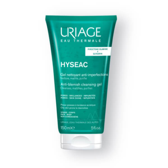 Uriage Hyseac Cleansing Gel 150 ml karma ve yağlı ciltler için sabunsuz arındırıcı yüz ve vücut temizleme jeli- 1
