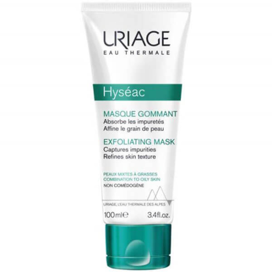 Uriage Hyseac Gentle Exfoliating Mask 100 ml karma yağlı ciltler için arındırıcı peeling mikro tanecikli maske temizleyici- 1