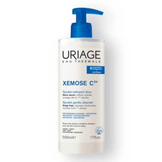 Uriage Xemose Syndet Nettoyant Doux 500 ml kuru hassas atopik ciltler için nazik temizleyici termal su içerir- 1