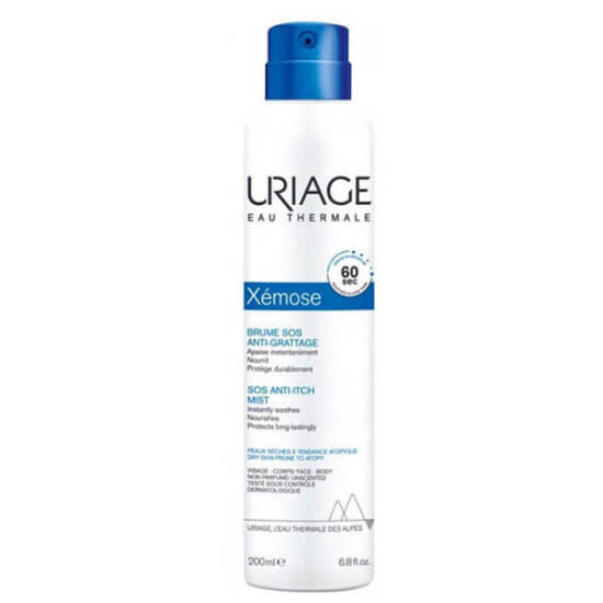 Uriage Xemose SOS ferahlatıcı nemlendirici mist 200 ml kuru çok kuru ciltler için yüz vücut spreyi shea butter- 1
