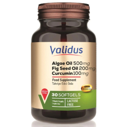 Validus Algae Oil + Fig Seed Oil + Curcumin 30 Softgel - Validus