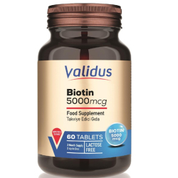 Validus Biotin 5000 mcg 60 Tablet - Validus