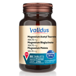 Validus Magnezyum Complex Bisglycinate Taurat Malat 15 Efervesan Tablet - Validus