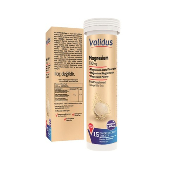 Validus Magnezyum Complex Bisglycinate Taurat Malat 15 Efervesan Tablet - 2