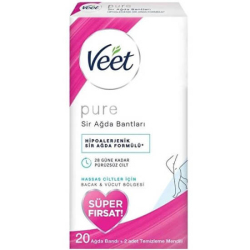 Veet Pure Hassas Ciltler İçin Sir Ağda Bandı Süper Fırsar 20 Li - Veet