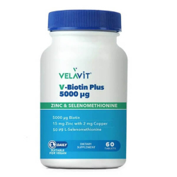 Velavit V Biotin 5000 Vitamin B7 60 Tablet - Velavit