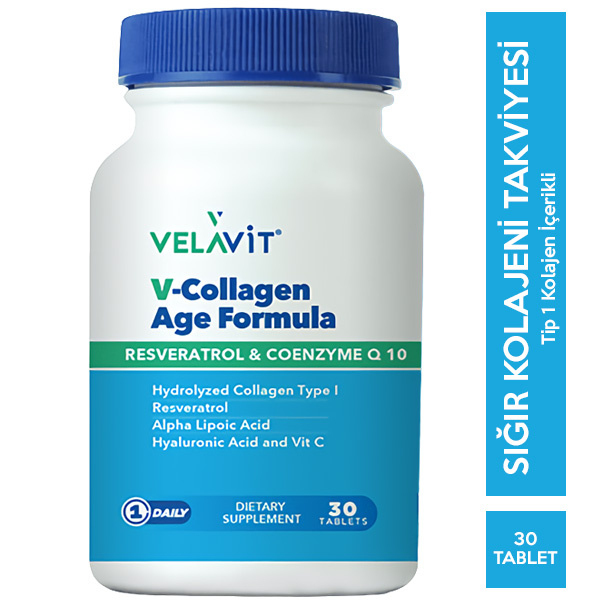 Velavit V Collagen Age Formula Takviye Edici Gıda 30 Tablet Kolajen Takviyesi