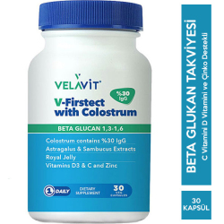 Velavit - Velavit V Firstect With Colostrum 30 Tablet Kolastrum Takviyesi Velavit - Velavit V Firstect With Colostrum 30 Tablet Kolastrum Takviyesi