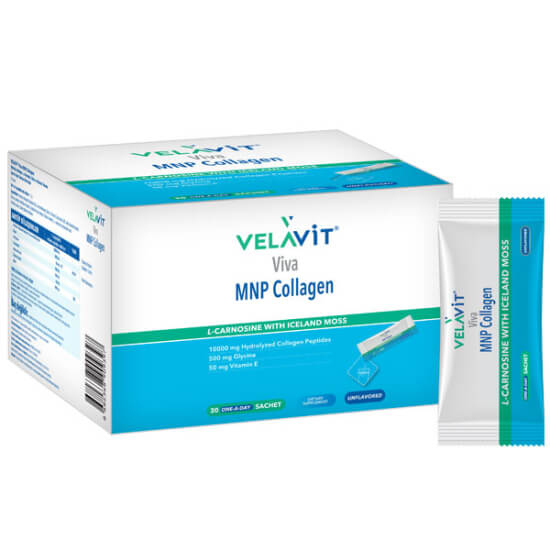 Velavit Viva Mnp Collagen 50 mg 30 şase hidrolize kolajen tip I-III 10000 mg glisin hyaluronik asit E vitamini- 1